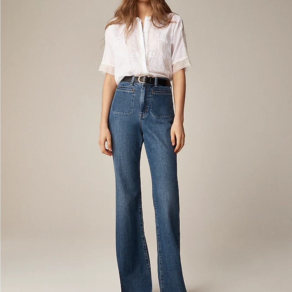 J. Crew Dark Blue Flare Jeans